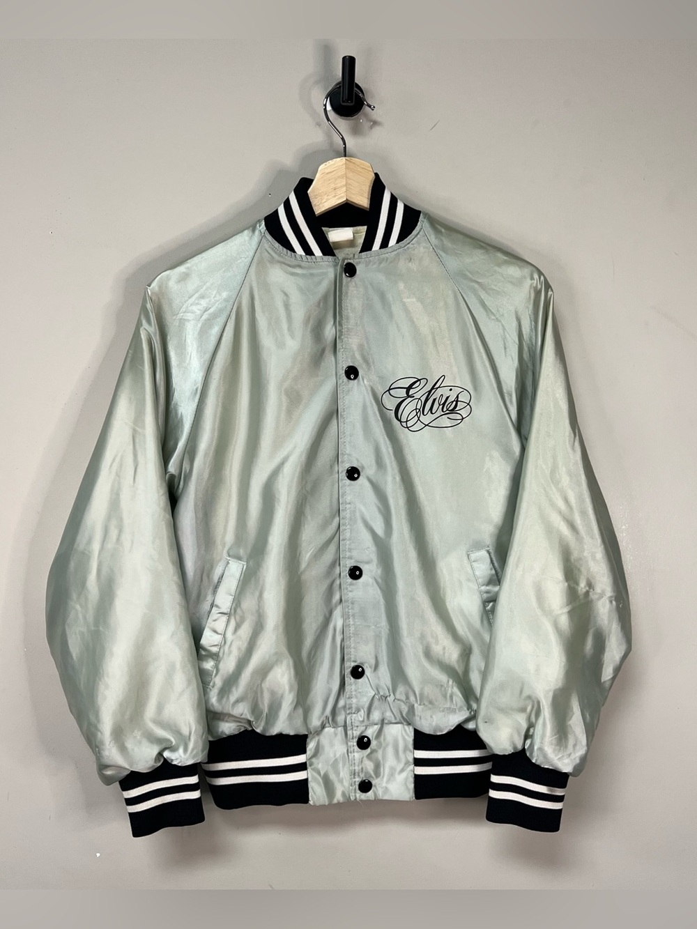 80s Elvis Satin Bomber Jacket
